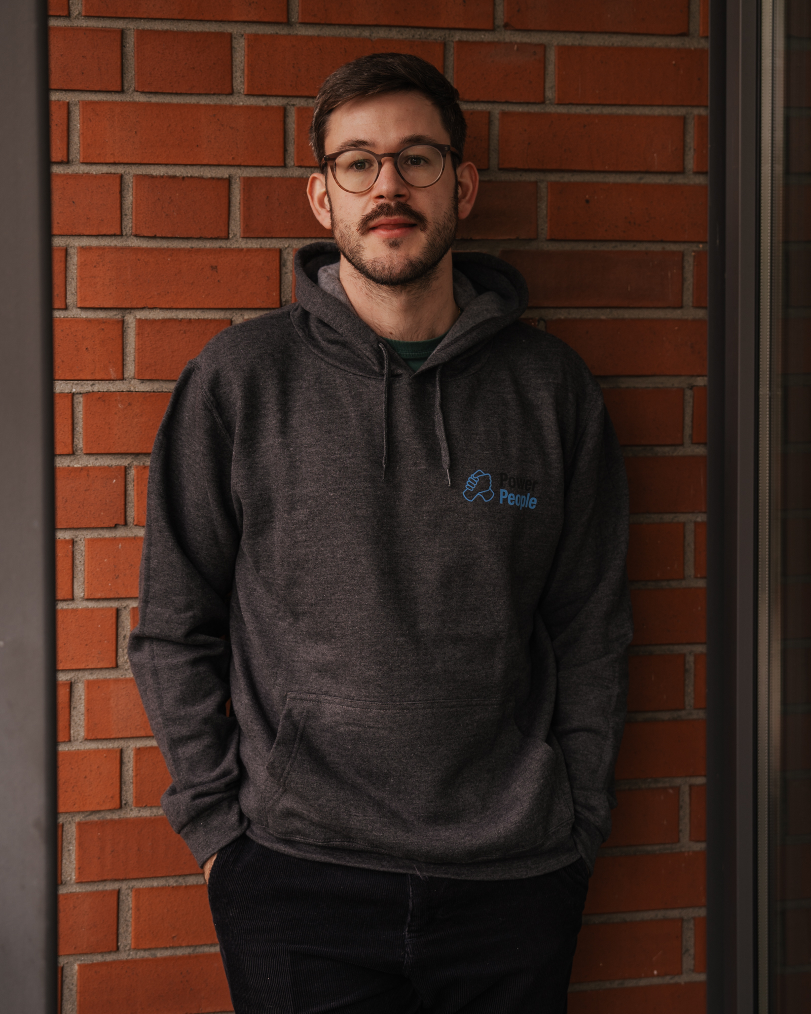 Herren-Power-People-Hoodie-grau